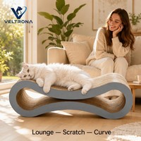 Griffoir pour chat Infinity en forme de 8, en carton ondulé, mobilier pour chat d'intérieur, vente en gros