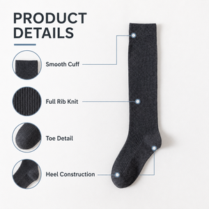 Cotton Spring Mesh Crew <strong>Socks</strong>-Breathable Knitted Casual <strong>Socks</strong> Mid-Calf Length Class 2 Compression For Daily Wear - Product Image 3
