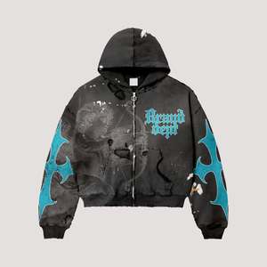 Толстовка с капюшоном из 100% хлопка с вышивкой и стразами - Product Image 1