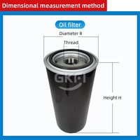 Filtre à huile de remplacement pour compresseur d'air A04425274 SH56405 OF.8792 HD133001 compatible avec les compresseurs CompAir/Gardner Denver BLT55