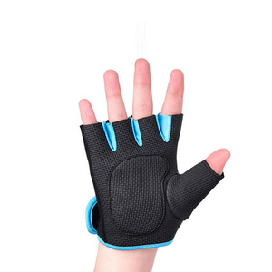 Custom Logo Weightlifting Half-Finger Breathable Non-Slip Water Resistant Unisex Gym <b>Gloves</b> for Workout and Sports - Product Image 3