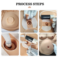Gonflable 5/6/9 Mois Grande Femme Grossesse Ventre Avec Faux Sein Réaliste Silicone Mère-Être Corps Portant Des Accessoires De Bricolage Ensemble