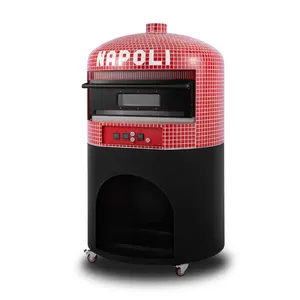 Peralatan Roti Komersial Elektrik Kubah Mosaik Oven Tempat Pembakaran Pizza dengan Kabinet