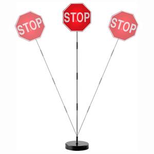 لافتة مرور جديدة للوقوف من هينغزينفانغ مع طباعة رقمية وأضواء LED وامضة، لافتة توقف للتنبيه البصري مربعة الشكل باللون الأحمر/الأبيض/الأصفر - Product Image 3