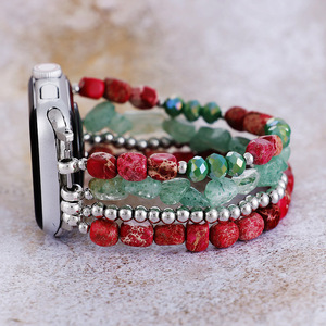 Bracelet tissé en textile plaqué or pour Apple Watch, bracelet tendance pour montre connectée, automne 2024 - Product Image 4