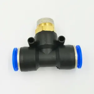 6mm 1/4 "connecteur de contrôle de débit pneumatique Joint Push In Fitting tuyau d'air