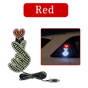 ไฟนีออนรูปหัวใจสำหรับติดกระจกรถยนต์ ไฟ LED สร้างบรรยากาศ ใช้พลังงานจาก <span class=keywords><strong>USB</strong></span> ฉายภาพรูปหัวใจสำหรับรถยนต์ - Product Image 6