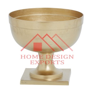 Vase à fleurs sur piédestal pour centres de table et décoration de mariage bol à fruits sur piédestal en aluminium pour la maison et les restaurants - Product Image 2