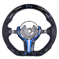 Volant en fibre de carbone forgée avec LED pour BMW F30 F32 F10 F20 F07 F01 E46 E60 E90 M3 M4 M5 M6