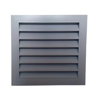 Grille de ventilation manuelle électrique carrée moderne en alliage d'aluminium, étanche, pour sortie d'air de climatiseur, couvercle d'unité extérieure, aérateur d'échappement