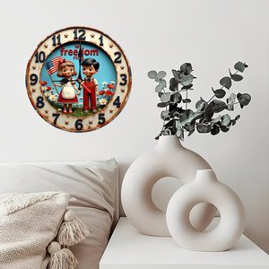 Round Wooden Wall <b>Clock</b> 25x25Cm Quiet Quartz Office Meeting Room Decor <b>Clock</b> - Product Image 3