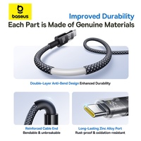Câble USB Baseus 100W pour Huawei Honor, câble USB avec écran LED, type C pour tablette, câble de charge rapide et de données pour Xiaomi 14