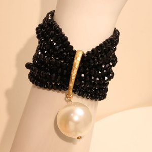 2025 New Arrival Thời Trang Bán Buôn Gốc 9-Mảnh Bohemian Handmade Chuỗi Vòng Đeo Tay Thiết Lập Nhiều Lớp Ngọc Trai Lớn Mặt Dây Chuyền Vòng Đeo Tay - Product Image 3