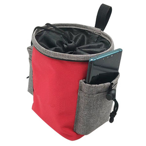 Sac à friandises pour dressage de chiens, rouge, Oxford, 18x14x9, avec poche pour téléphone, pour promenades et accessoires de dressage - Product Image 1