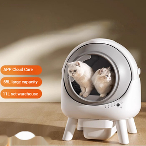 Totalmente Fechado De Um Botão Inteligente Caixa De Lixo De Gato Elétrica Pet Inteligente Caixa De Lixo De Gato com Pá para Excremento