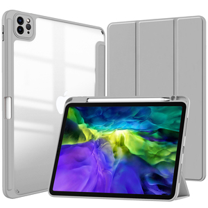 Étui créatif JUNCHI 2026 pour <span class=keywords><strong>iPad</strong></span> 11 pouces, dos en acrylique transparent, support magnétique pour <span class=keywords><strong>stylet</strong></span>, réveil automatique - Product Image 1