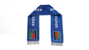 وشاح علم جنوب السودان للمشجعين الرياضيين، منتجات تشجيع كرة القدم بالجملة، وشاح بشراشيب وعلم وطني - Product Image 3