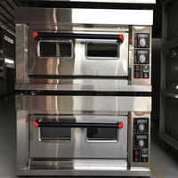 Four à gaz triple niveau en promotion, 6 plateaux, 3 fenêtres de visualisation haute température, homologué CE, commercial pour restaurants et boulangeries (vente en gros)