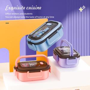 Fiambrera <span class=keywords><strong>de</strong></span> venta <span class=keywords><strong>muy</strong></span> caliente para niños, contenedor <span class=keywords><strong>de</strong></span> comida, fiambrera <span class=keywords><strong>de</strong></span> plástico para niños y juego <span class=keywords><strong>de</strong></span> botellas - Product Image 3