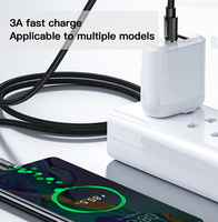 Ponsel pengisian daya cepat, ponsel pengisian daya Cepat 3A 45W Usb C ke kabel tipe-c Tipe C