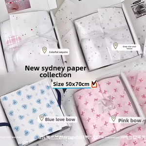 Papel de Regalo Estilo Instagram, Nuevo, con Diseño de Pera de Nieve, Hojas Grandes de 50x70cm, para Envolver Regalos, Papel DIY Económico - Product Image 3