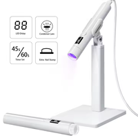 Lampe UV LED portable 3W rechargeable pour ongles, séchoir manuel compact avec écran LED, en plastique, pour colle flash et vernis gel