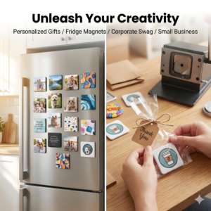 Macchina Automatica per Spille Quadrate da 50MM per Linea di Assemblaggio, Kit Fai-da-Te per Spille, Adesivi per Frigorifero e Materiali di Consumo per Spille Compatibili, Esportazione Internazionale - Product Image 5