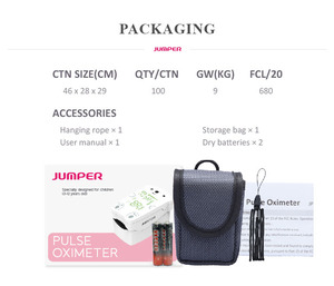 점퍼 JPD-500H 새로운 디자인 아이 spo2 테스트 손가락 끝 맥박 산소 농도계 - Product Image 6