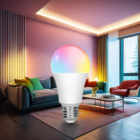 Bombillas LED ODM OEM con Asistente de Google y Alexa, Bombilla de Luz Inteligente de 9W 10W 12W 15W, Bombillas LED Inteligentes Tuya, Focos LED Inteligentes