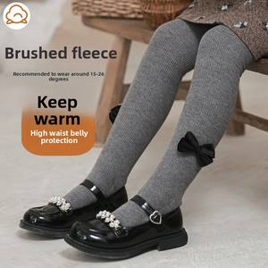 Collants à pieds pour filles, nouveau style printemps-été, tricotés avec nœud, respirants, pour enfants et tout-petits, pour l'extérieur - Product Image 2