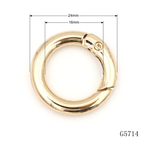 Fabricant de porte-clés, fermoir à breloques, <span class=keywords><strong>mousqueton</strong></span> rond en métal, 16mm 19mm 26mm <span class=keywords><strong>30mm</strong></span>, logo gravé personnalisé, ressort, anneau en O, accessoires de sac - Product Image 2
