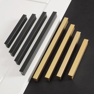 Poignées de meubles modernes blanches et noires, poignées de tirage en aluminium de 96 mm, réglables pour armoires, placards et tiroirs - Product Image 5