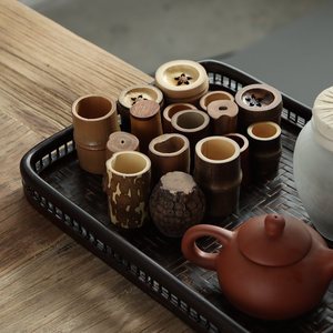 Soporte para Tapa de Tetera de Bambú, Accesorio Hecho a Mano para la Ceremonia del Té, Origen Zhejiang, Ecológico - Product Image 1