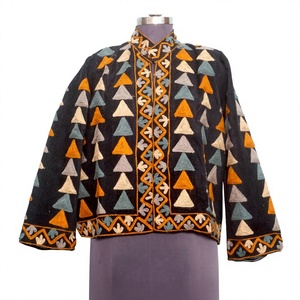 Pure Cotton Handmade Embroidery Breathable Eco-Friendly Women Autumn Winter Cotrise Jacket Button Closure Full Sleeve Free Size - Product Image 1