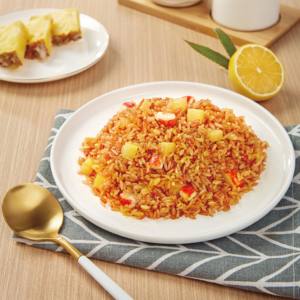 Sanquan sapore di ananas riso fritto congelato in stile cinese in agrodolce riso saltato in padella con uova e verdure pasto pronto - Product Image 2