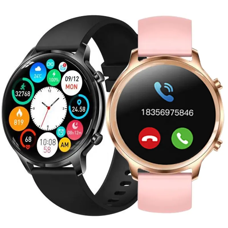 2023 New BT Call SmartWatch Waterproof Reloj Smartwatch With Blood Pressure Oxgen Heart Rate Monitor T18 Smart Watch Waterproof