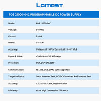 Fuente de Alimentación CC Programable Compacta de 1U, 0-1000V 4A 1kW, Alta Densidad de Potencia, Baja Ondulación, Respuesta Dinámica Rápida, Sistema de Prueba de Baterías