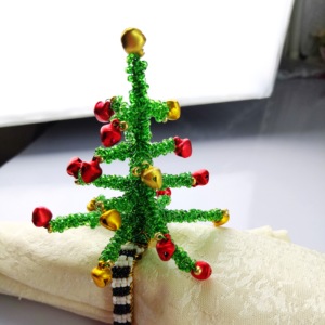 عيد الميلاد شجرة حلقات منديل منديل جديد تصميم الساخن بيع الزفاف الجدول الديكور حامل مناديل - Product Image 3