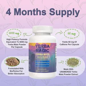 Cápsulas de Yerba Mate 100% Pura al por Mayor con Extracto de Hoja de Yerba Mate: Energía Limpia para la Claridad Mental y la Salud Intestinal - Product Image 2