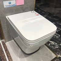 WC mural monobloc sans bride 180 mm avec chasse d'eau Tornado, pour hôtels et salles de bain, vente en gros