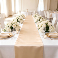 Nappe de table de mariage hôtelière moderne de couleur satinée, fabriquée en usine, avec une sensation luxueuse, durable et écologique, pour la décoration de table à thé