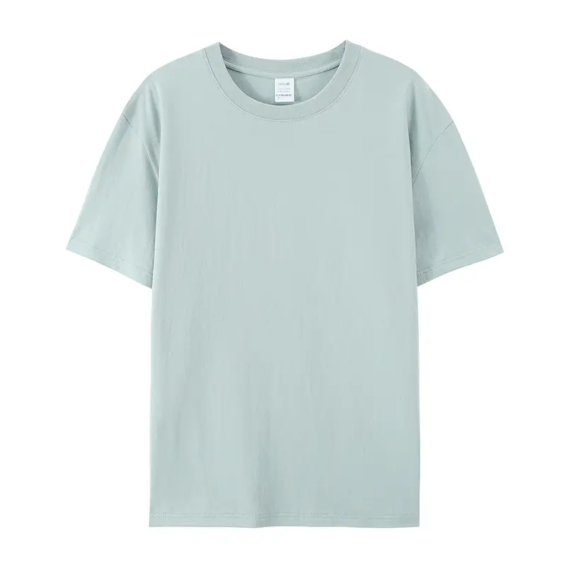 Vente en gros T-shirts unisexes de haute qualité 180g 100% coton avec impression de logo personnalisé col rond vierge grande taille pour hommes