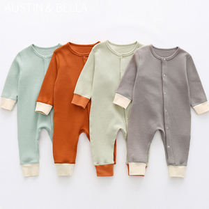 Rompers de Algodón Tejido para Bebés Recién Nacidos, Niños y Niñas, con Gorros, para Otoño y Primavera - Product Image 1