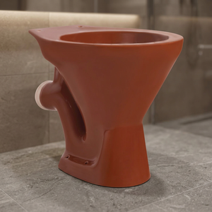 Inodoro rústico de cerámica Vitrosa marrón con sifón S/P, inodoro europeo de una pieza con doble descarga, juego de inodoro de diseño con sifón. - Product Image 1