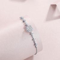 Pulsera de Plata de Ley 925 con Halo de Moissanita, Diseño de Estrella de 1ct, Colgante con Corte Cojín, Joyería de Moda Diaria para Mujer