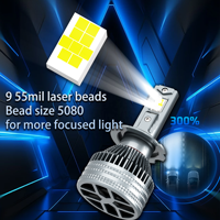 Bombilla LED PSX26 de 70W, Alta Potencia, 7800LM, 6000K, 9-85V, Luz Blanca para Faros Antiniebla de Coche, DRL con Decodificador Canbus, Sin Errores