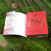 Cetak Buku Sampul Keras Natal Kustom dengan Tepi Berlapis, Kotak Hadiah Slipcase, Edisi Khusus Novel Produsen dengan Dust Jacket