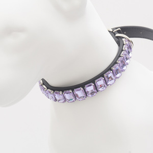 Diseñador personalizado moda <span class=keywords><strong>diamante</strong></span> perro <span class=keywords><strong>Collar</strong></span> PU cuero Rhinestone mascota collares tachonado diamantes brillantes cachorro gato collares - Product Image 5