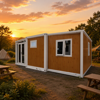 Maison conteneur préfabriquée extensible en structure acier respirante de 20 pieds et 30 pieds, 5 chambres, cuisine, bureau, espaces extérieurs |   Expédition 20