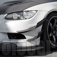 Oiomotors VRS Style fibre de carbone pare-chocs avant côté Canards aile 8 pièces pour BMW E9x E90 E92 E93 M3